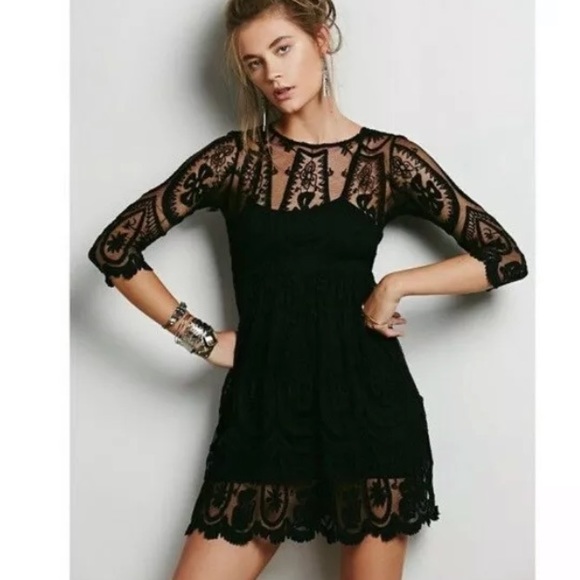 Free People Dresses & Skirts - Free People Jens Pirate Booty Lace Dress Small